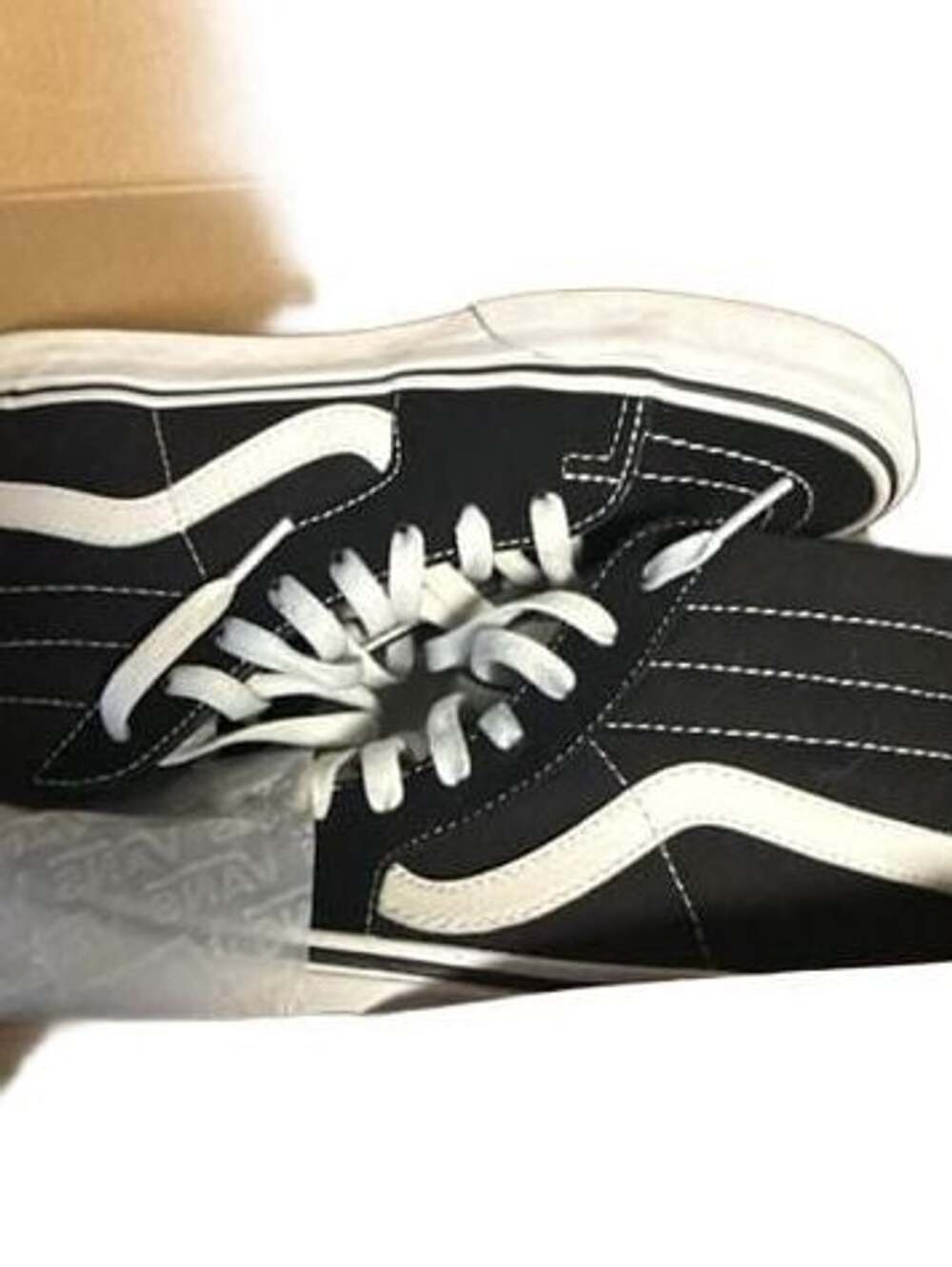 Vans Sk8-Hi Black Black White High Top Sneakers VN000D5IB8C Men's 6.5 Women's 8.